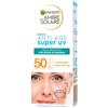 Garnier Crema Viso Protettiva Anti-Age Super UV, Per Pelli Sensibili, Protezione SPF 50, Ad Assorbimento Rapido, Con Acido Ialuronico, Ambre Solaire, 50 ml