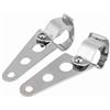 KIMISS 2 pezzi staffa di montaggio per faro moto regolabile in acciaio inox 28mm-34mm(argento)