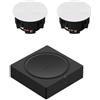 Sonos Set stereo Sonos Amp / Sonos da incasso a soffitto di Sonance