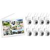EACH ITALY KIT VIDEOSORVEGLIANZA WIFI 8 CANALI NVR CON MONITOR 10.1" 8 TELECAMERE PTZ 3MP.