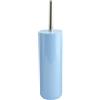 MSV - Porta scopino Inagua - Porta scopino da Pavimento in polistirolo - Manico in Acciaio Inox - Blu Pastello - Testina sostituibile