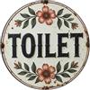 Igtefte Targa decorativa in metallo per WC, stile vintage, per casa, bar, giardino, 20,3 x 20,3 cm
