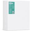 EXERZ 30x40cm Tele Intelaiate 5pz per Pittura per Artisti/Spessore 1.7cm 280GSM/ Tele Prestirate 100% Cotone/Prive di acidi/Bianca/Grana media - Per Dipingere, ad Acrilici, Pittura ad Olio