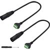 zdyCGTime XLR a 3 pin Adattatore di morsetti a vite XLR jack audio senza saldatura Cavo del microfono per altoparlanti, microfoni, apparecchiature audio e illuminazione da stage (30cm/M-2Pack)
