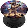 Dogs Human Jobs Studio Divertente Pug Singer Concerto Stage Dog Music Show PopSockets PopGrip Adesivo