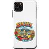 KAEDAM Gifts: Italy Custodia per iPhone 11 Pro Max Sicilia Italia simbolo Trinacria isola italiana souvenir di viaggio