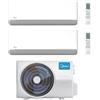 Midea Climatizzatore Condizionatore Dual Split Inverter Midea Breezeless E 9000+9000 Btu A++ 9+9 Con M2oe-18hfn8-Q Wi-Fi Incluso R-32 Nuovo Modello