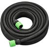 Relaxdays Tubo Irrigazione a Goccia, Microforato, Pompa Acqua, 50 m, Nero