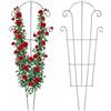 Relaxdays, graticcio Set da 2, HxL: 100 x 40 cm, Acciaio, Supporto per Piante rampicanti, Nero