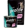 Prolife Gatto Lifestyle Kitten Salmone Busta 85 Gr