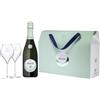 Berlucchi Franciacorta Saten 61 + 2 Calici Cofanetto Regalo Spedizione Rapida