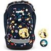 ergobag prime zaino scolastico elementare per bambini, idrorepellente, ergonomico, 20 litro, 1100g Mosaic Stone Bear - Blu scuro