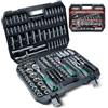 CCLIFE 187 Pezzi Set di Chiavi a Bussola Cr-V con Cricchetto 72 Denti, Bussole und Ed Inserti, Maniglia Girevole, Barra di Prolunga, Kit di Attrezzi Meccanici per Auto