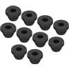 sourcing map 10 tappi in gomma a scatto con diametro 6 mm diametro interno 3,5 mm, larghezza scanalatura stretta 2 mm, guarnizione antigraffio per tubi cavi scatola elettrica, nero