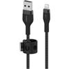 Belkin BoostCharge Pro Flex Cavo intrecciato da USB Type A a Lightning (1 m), cavo di ricarica certificato MFi, per iPhone 14/14 Plus, 13, 12, Pro, Max, mini, SE, iPad e altri - Nero