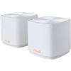 ASUS ZenWiFi XD4 Plus - Per Modem Operatore e ONT, Sistema Mesh WiFi 6 AX1800, fino a 445 m², AiMesh, AiProtection, Parental control, Router App, 2 Pezzi, Bianco