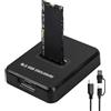 Leikurvo Stazione di docking M.2 NVMe & SATA, docking station per dischi rigidi 10Gbps USB 3.2 Gen2 adattatore per protocollo dual M-Key/B+M Key, custodia esterna per SSD NVMe & NGFF per SSD 2230/2242/2260
