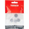 TIMco TSC16PCP - Tappi a vite filettati, 16 mm, in ottone massiccio, cromato lucido