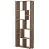HOMCOM Libreria in Legno Design Moderno, 8 Ripiani (10kg/per Mensola), Anti-Ribaltamento, per Salotto/Camera 70x24x178cm