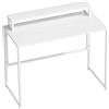 HOMCOM Scrivania Pieghevole Tavolo per Computer con Supporto per Monitor, per Studio, 100x48x87,5 cm, Bianco | Aosom Italy