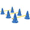 PawHut Set 3 Pezzi Agility per Cani, Attrezzatura per Addestramento Cani, Set Ostacoli a Innesto con 6 Coni, 3 Ostacoli e Borsa, Blu e Giallo | Aosom Italy
