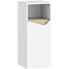 HOMCOM Armadietto Bagno Stretto con Ripiani Regolabili e Vano Aperto, 30x30x71,5 cm, Bianco | Aosom Italy