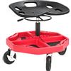 HOMCOM Sgabello da Officina con Vassoio Magnetico e Ruote, Mobile per Garage Altezza Regolabile da 52-59,5 cm, Rosso | Aosom Italy