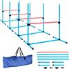 PawHut Set Agility per Cani 4 pezzi regolabile con 4 ostacoli, 99x65x94 cm, Azzurro chiaro | Aosom Italy