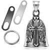 Jvuouxy Campanella per moto motivo angelo custode, manciata di campanelle portafortuna, ciondolo per guida sicura, accessori, campanelle per bici in peltro senza piombo, Small, Peltro