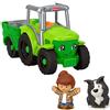 Fisher-Price Little People - Trattore, Set con Veicolo agricolo Musicale e 2 Personaggi del Contadino e del Cane Inclusi, Giocattolo per Bambini, 1+ Anni, JGX12