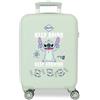 Disney Joumma Stitch Keep Going Valigia da Cabina Verde 33x50x20 cm Rigido 2.35 kgs Lucchetto a Combinazione Laterale ABS 2.35 kgs 33L Bagaglio a Mano