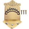 LiebeWH Cordiera per Mandolino a 8 Corde con Motivo a Piume in Metallo Colore Bronzo Cordiera per Mandolino Parte di Ricambio Accessori per Strumenti