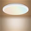 Sweier Plafoniera LED Soffitto Dimmerabile 30cm, 24W Lampada da Soffitto con Telecomando, Plafoniera Bagno IP54 Impermeabile, 2800LM Plafonaia rotonda, adatta per cucine camere da letto corridoi