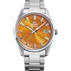 Orient Contemporary Stretto Date - Orologio Da Uomo Automatico E A Carica Manuale Meccanico Casual Bracciale E Cassa In Acciaio Inox Quadrante Arancione RA-AC0R08Y