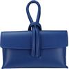 Rizzi Profumerie Borsa in pelle Clutch Nodo Bluette
