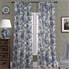 XTMYI Tende blu e bianche lunghe 240 cm per soggiorno, set di 2 pannelli, oscuranti, moderate, oscuranti, in cotone toile floreale, da soffitto a pavimento, tende per camera da letto, decorazione per casa