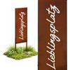 Relaxdays Decorazione giardino effetto ruggine Posto preferito, 85x28 cm, paletto in ferro da esterno