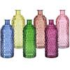 Ad Trend Vaso in Vetro Modello Bottiglia Decorativa D 7 Cm H 20,5 Cm - 6 Colori Assortiti 1 Pz