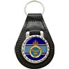 Family-crests Royal Air Force Portachiavi Scudo Re Pelle Bonded Nero Argento 45 x 80mm