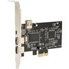 Bewinner Scheda PCIe Firewire per 10, Scheda Controller PCI E Firewire 4 Porte con Staffa a Basso Profilo e Cavo per PC Desktop e Connessione DV