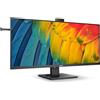 Philips 40B1U5601H - Monitor WQHD da 40 pollici, webcam da 5 MP, altezza regolabile, altoparlanti (3440x1440, 100 Hz, HDMI, DisplayPort, USB-C, RJ45, hub USB) nero