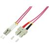 LogiLink Cavo patch duplex in fibra ottica OM4 50/125µ LC/SC speciale viola 15 m