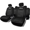 Sparco Set universale Sparco SPC1016 coprisedili completi per auto, nero, motivo a nido d'ape