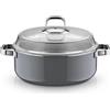 WMF Fusiontec Mineral Pro, Schmortopf mit Deckel, 28 cm, Platinum 3201114137 4000530760326