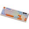 OEM Tastiera da gioco, 96 tasti, retroilluminazione a colori, tasti multimediali, regolatore del volume e indicatore di carica della batteria (blu-arancione) per giochi su PC e notebook.