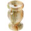 Danilovo - Portacandela in onice naturale per candele sottili, supporto per candele chiesa ortodossa, ideale per candele fino a 9 mm di diametro (altezza 7 cm)