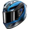 Shark Casco Moto Integrale Shark AERON MEKARIUM Carbon Blu Silver