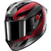 Shark Casco Moto Integrale Shark AERON MEKARIUM Carbon Rosso Silve