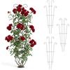 Relaxdays graticcio, Set da 4, HxL: 82 x 31 cm, Metallo, Supporto per rampicanti, Giardino e vasi, Nero