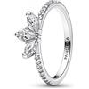 PANDORA Timeless Anello Herbarium a grappolo in argento Sterling con zirconia cubica trasparente, 50